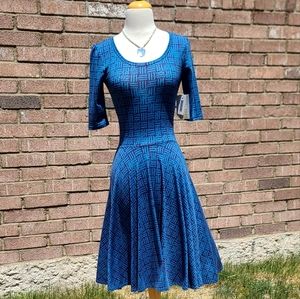 NWT Lularoe blue nicole dress